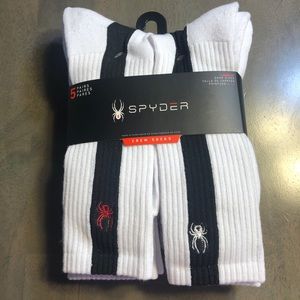 NWT Mens Spyder Crew Socks in White